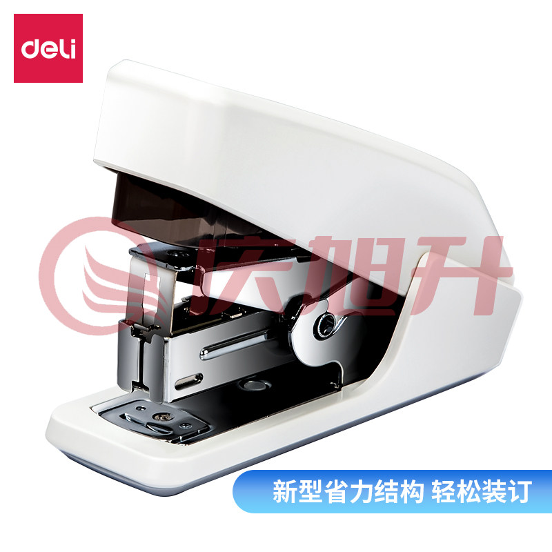 得力0466省力订书机(白) SKU：QXS00967