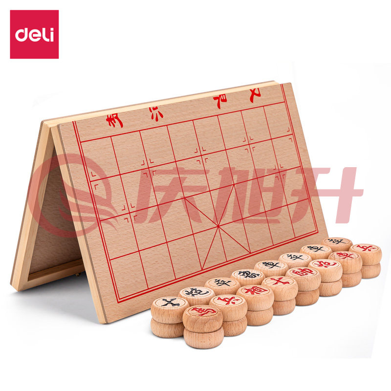 得力6748_40木连盘榉木中国象棋(原木色)(盒) SKU：QXS03745