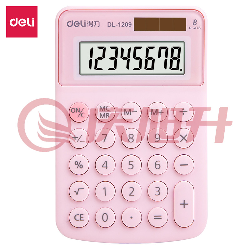 得力（deli） 1209A便携计算器(红色) SKU：QXS03884