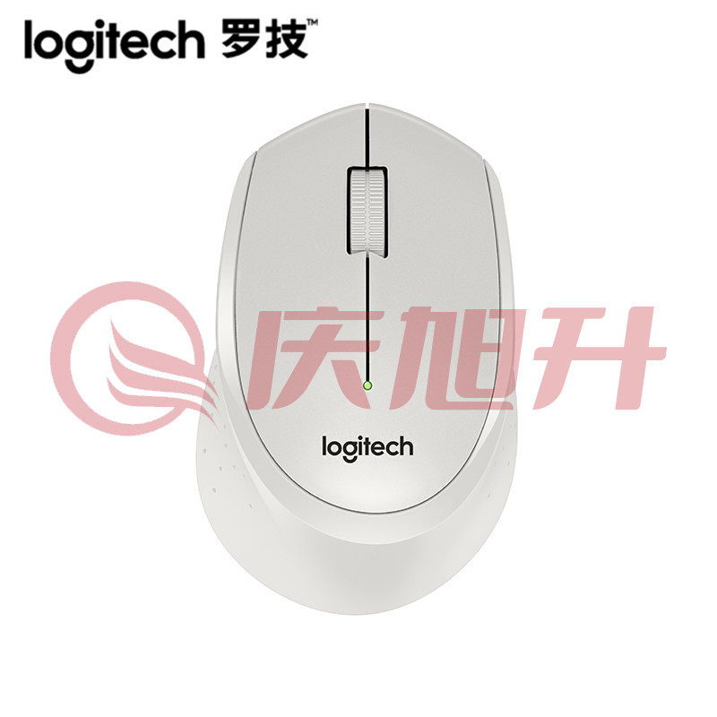 罗技（Logitech）M330 无线静音鼠标 白色 带无线微型接收器 SKU：QXS04096