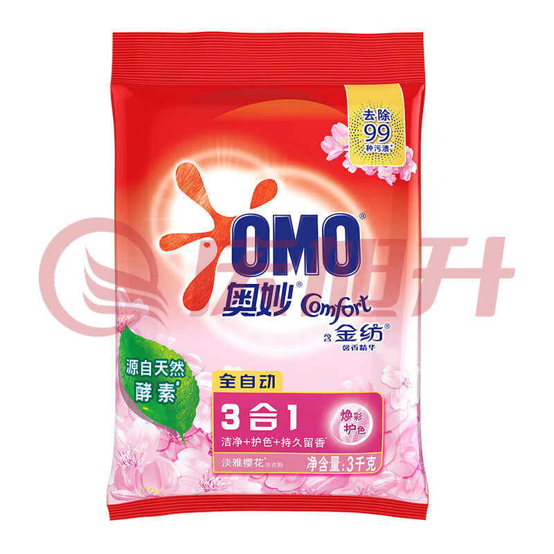 奥妙(OMO)奥妙洗衣粉淡雅樱花3kg(新老包装随机发货) SKU：QXS05952