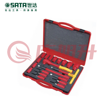 世达（SATA）20件12.5MM系列VDE绝缘套筒组套货号09267 SKU：QXS05429