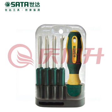 世达（SATA）10件可换头螺丝批组套货号09345 SKU：QXS05081