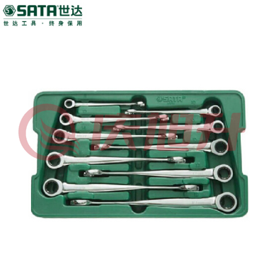 世达（SATA）10件加长型X柄两用快扳组套货号08016 SKU：QXS05372