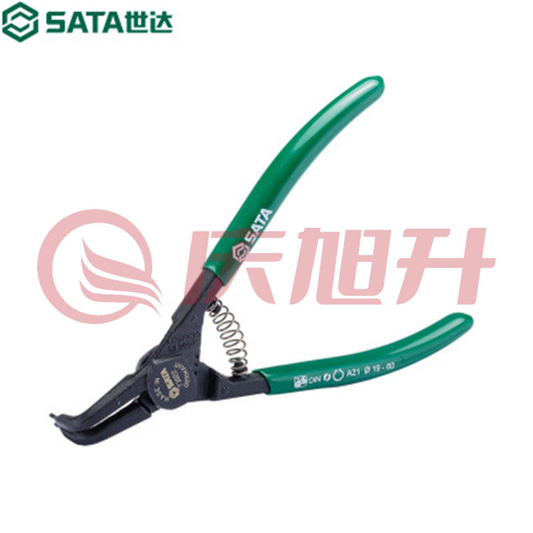 世达（SATA）	G系列德式轴用曲口卡簧钳9"	73023 SKU：QXS05444