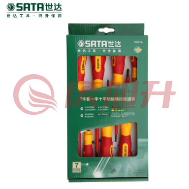 世达（SATA）7件VDE绝缘螺丝批组套 09301A SKU：QXS05122