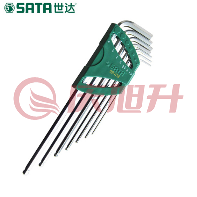 世达（SATA）7件特长球头内六角扳手组套货号09109 SKU：QXS05164