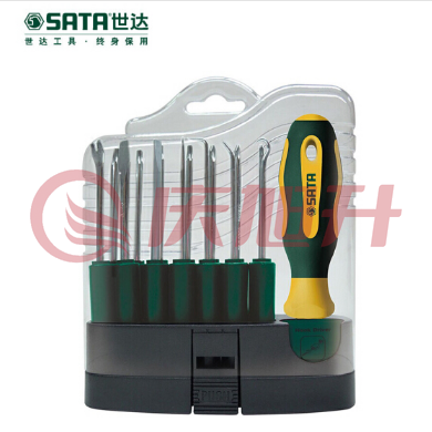 世达（SATA）16件可换头螺丝批组套货号09346 SKU：QXS05083