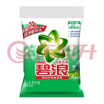 碧浪  专业去渍无磷洗衣粉 (自然清新型)1.7Kg SKU：QXS05975