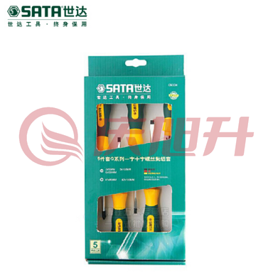 世达（SATA）5件G系列一字、十字螺丝批组套货号09334 SKU：QXS05078