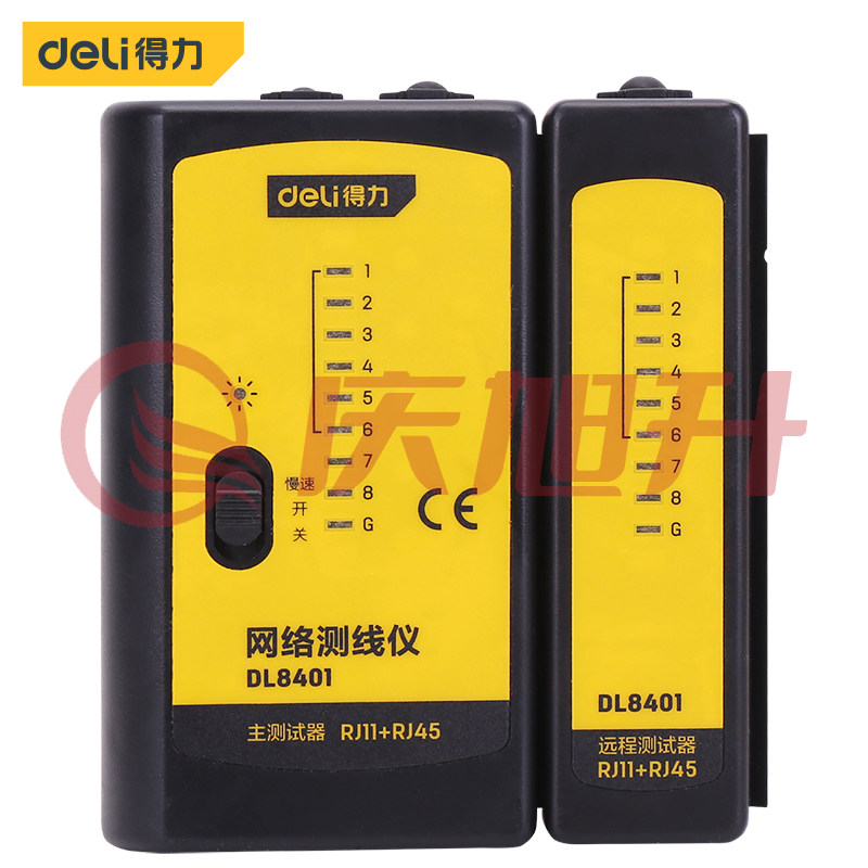 得力DL8401 网络测线仪RJ11+RJ45 SKU：QXS07177