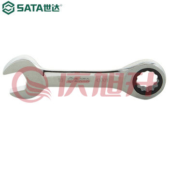 世达（SATA）43301 全抛光两用短快扳10MM SKU：QXS08003