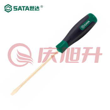 世达(SATA) 31141 铍青铜防爆一字形螺丝批6x100MM SKU：QXS08890