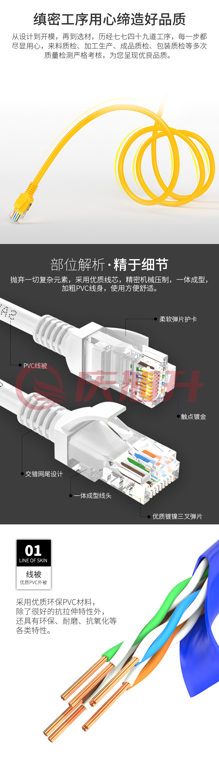 【山泽YL-5005 高速超五类网线0.5米（黄色）】山泽(SAMZHE)超五类网线 CAT5e类高_1_1.png