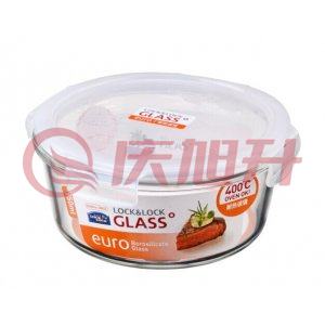 乐扣乐扣 LOCK&LOCK LLG821 耐热玻璃保鲜盒 微波炉饭盒 便当盒餐盒 380ml SKU：QXS09433