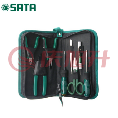 世达（SATA）03750 8件电子工具组套/8件套组合螺丝刀尖嘴钳电工剪电子工具套装 SKU：QXS08157