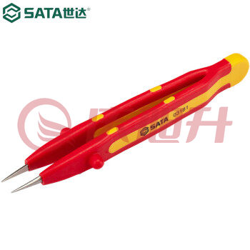 世达（SATA）03181 VDE绝缘针尖无齿镊子134MM SKU：QXS07538