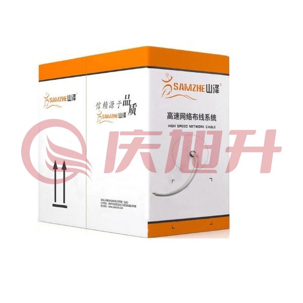 山泽(SAMZHE) BH6100 六类网线(0.51/0.02mm) CAT6类非屏蔽千兆网线 深灰色 100米 SKU：QXS06232