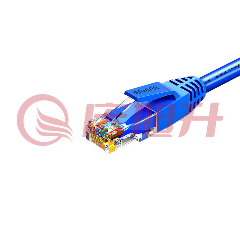 山泽（SAMZHE)TMA-6010CAT6类六类千兆八芯双绞成品网络跳线蓝色1米 SKU：QXS06612