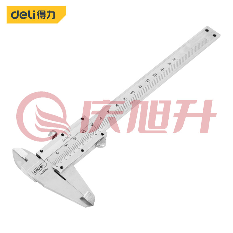 得力DL92150 机械式简易卡尺游标读数 内径外径卡尺150mm SKU：QXS07122