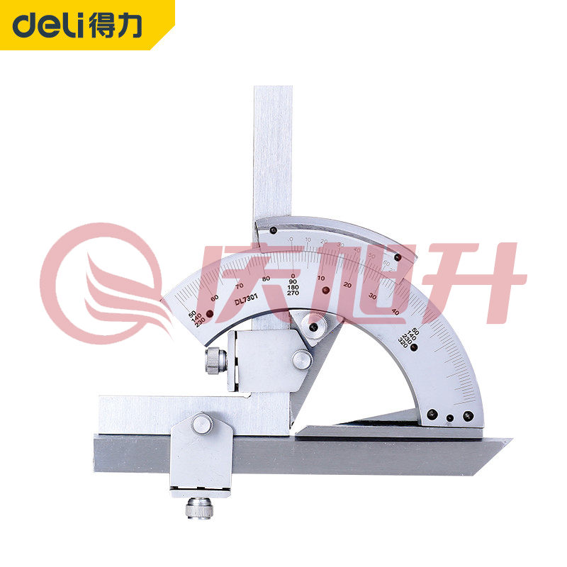 得力(deli) DL7301 万能角度尺量角器角度尺角度仪测量工具 0-320° SKU：QXS07060