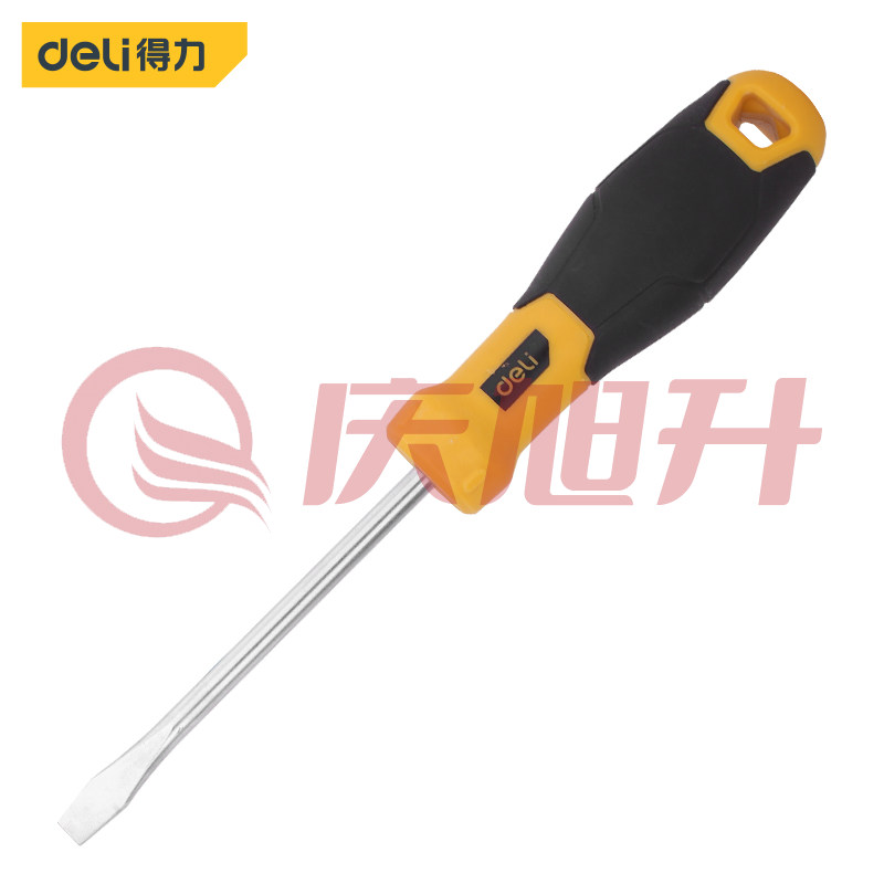 得力DL6361001 一字鱼雷柄螺丝批6x100mm SKU：QXS07382