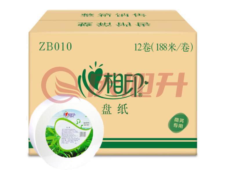 心相印大卷纸大盘纸ZB010 3层188米/卷 12卷/箱卫生纸 SKU：QXS07005