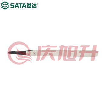 世达（SATA）03162防静电宽头/弯头/尖头镊子130mm 防静电宽头镊子130MM SKU：QXS07536