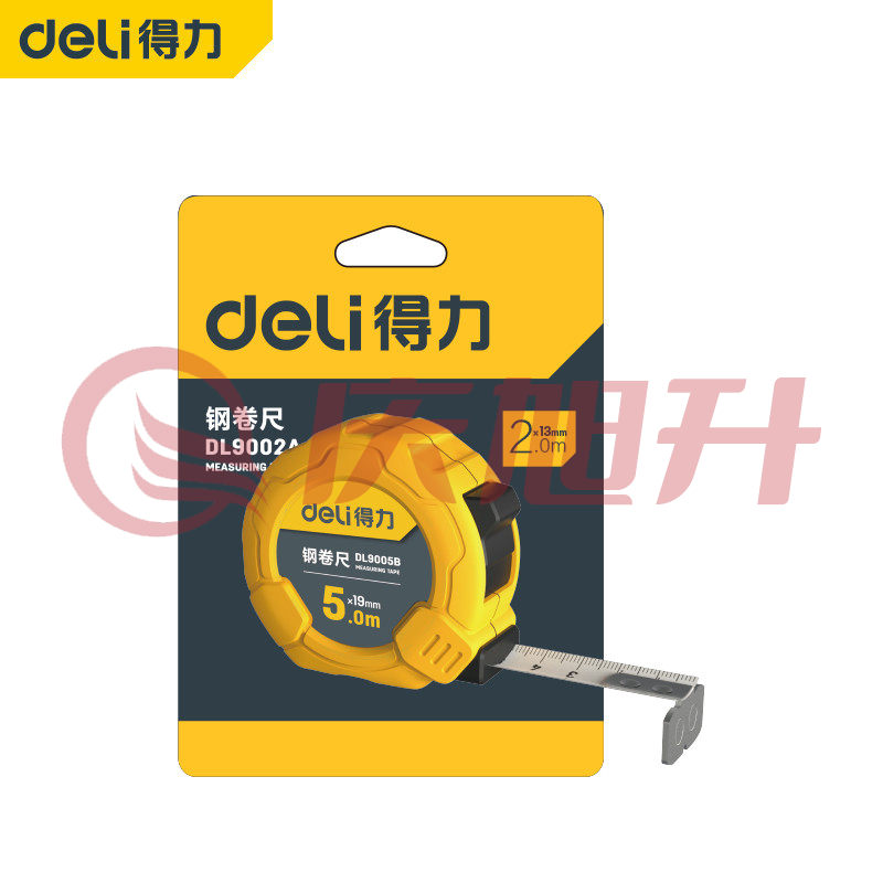 得力 deli 纸卡泡壳装钢卷尺 2mx13mm DL9002A 得力工具 SKU：QXS07494