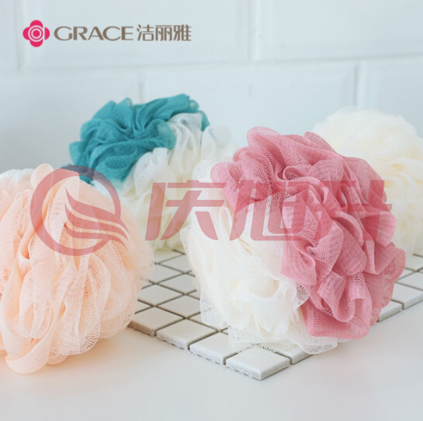 洁丽雅（Grace）洗澡沐浴球W0614浴花球3个装 SKU：QXS10176