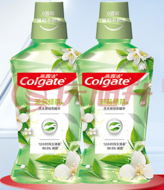 高露洁（Colgate）贝齿清新茶健漱口水500ml×2瓶装 SKU：QXS10417