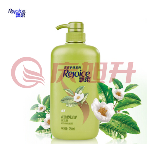 飘柔 Rejoice 长效清爽去油洗发露 750ml/瓶（绿茶) SKU：QXS10543