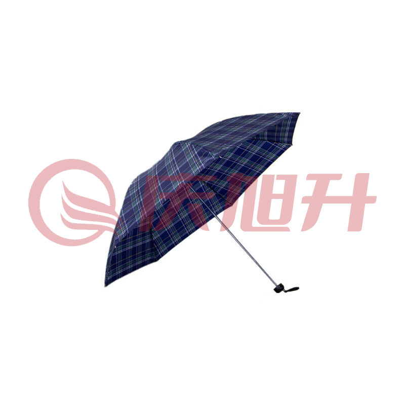 天堂伞格子伞 339S商务钢骨三折格子晴雨伞折叠伞 SKU：QXS09633