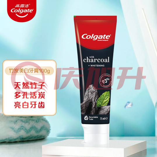 高露洁（Colgate）天然竹子活炭清新口气竹炭美白牙膏100g SKU：QXS10420