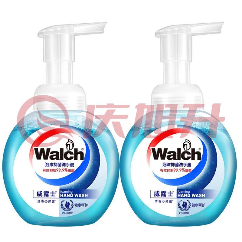 威露士（Walch） 泡沫抑菌洗手液 225ml+225ml 两瓶装 健康呵护 SKU：QXS10378