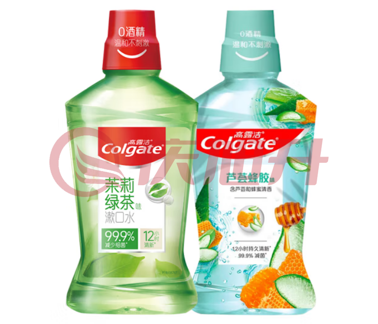 高露洁（Colgate）茶健漱口水500ml+芦荟漱口水500ml套装 SKU：QXS10442