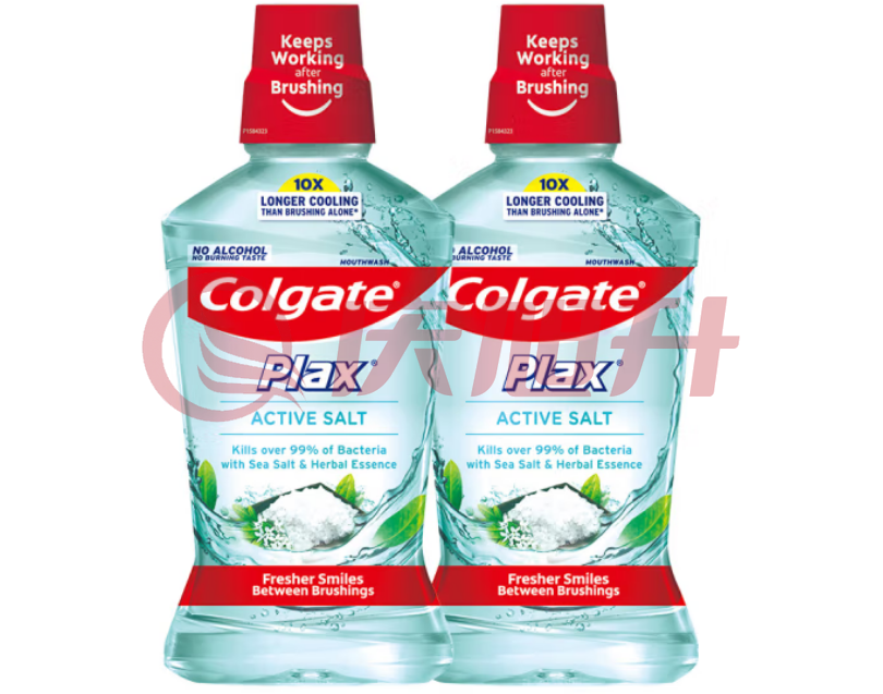 高露洁（Colgate）清新盐爽漱口水500mlx2 清新口气（组） SKU：QXS10439