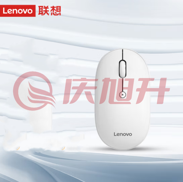 联想(Lenovo) M23 轻音无线蓝牙双模鼠标 蓝牙5.0/3.0 便携办公鼠标 人体工程学设计 白色 SKU：QXS09878