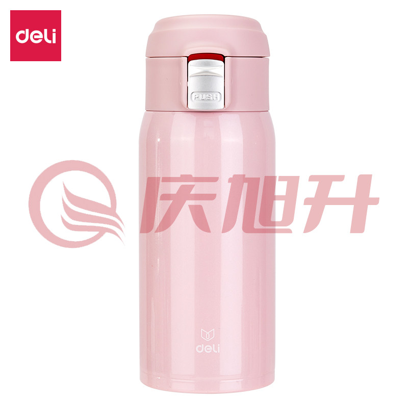 得力17655保温杯(粉色)(1只/盒) SKU：QXS11305