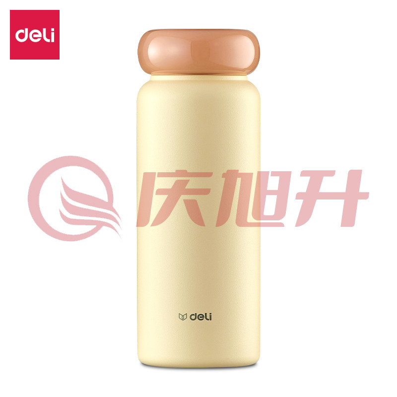 得力LL610炫彩星环保温杯(旋盖)(400mL)(黄)(个) SKU：QXS11367