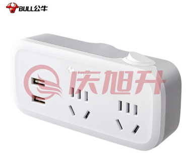 公牛（BULL）GN-934Q 不带电源线 无线 总控一转二带USB SKU：QXS11095