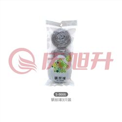 禧天龙（Citylong） 8666 钢丝球不锈钢清洁球 3球/装 15袋/组 SKU：QXS11469