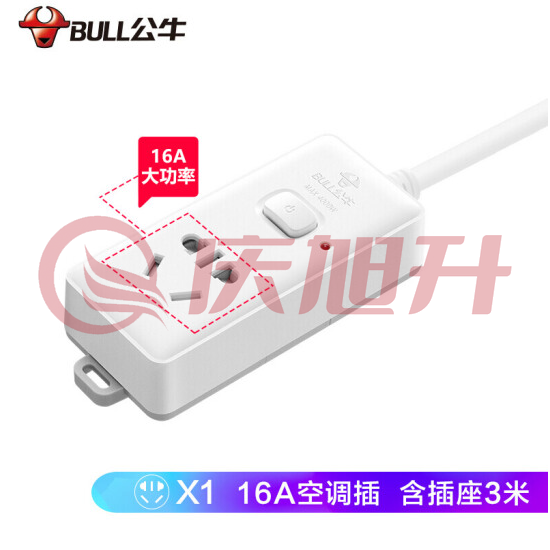 BULL/公牛接线板 GN-104D 3M袋 插座 16A250V SKU：QXS11088