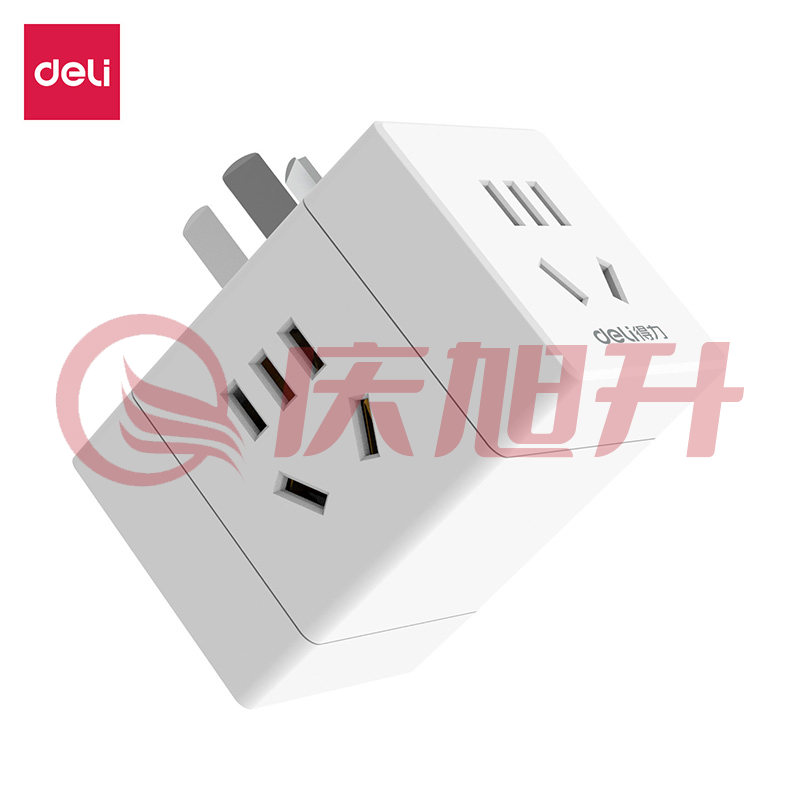 得力33635转换器_4组_PET盒装(白)(只) SKU：QXS11166