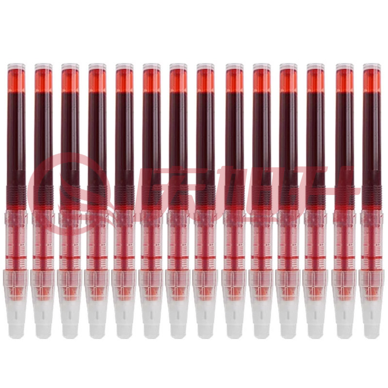 白雪(snowhite)N05直液式走珠笔替芯大容量笔芯x系列通用墨囊全针管红色20支 SKU：QXS11240
