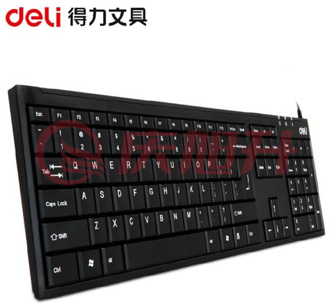 得力 3712 有线键盘 USB口  (计价单位：个) (12个/箱) SKU：QXS11957