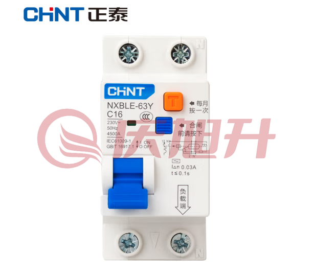 正泰(CHNT)NXBLE-63Y-1PN-C16-0.03A-4.5KA小型漏电保护断路器 漏保空气开关 SKU：QXS11723