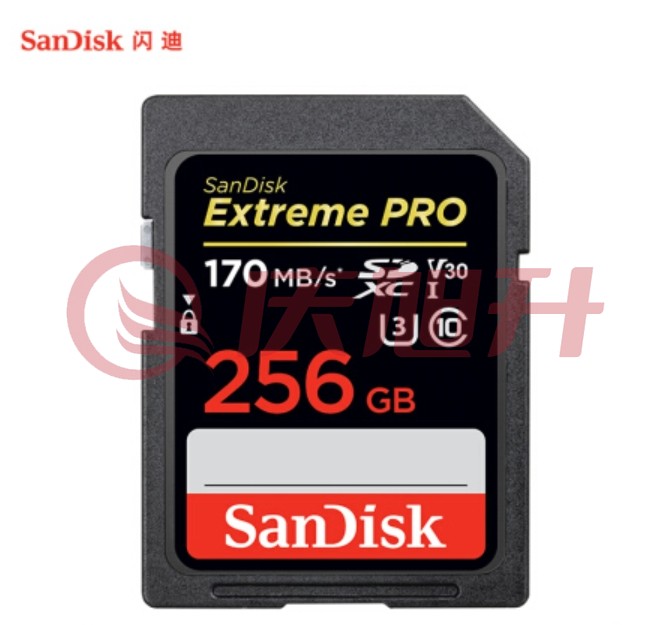 闪迪 (SanDisk)256GB SD存储卡 U3 C10 V30 4K 至尊超极速版 读速170MB/s 写速90MB/s   TJHX0306135835899 SKU：QXS12175