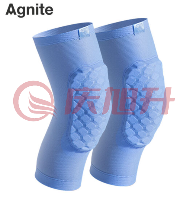 安格耐特(Agnite)×得力篮球训练护膝 男女膝盖护腿跑步装备骑行健身运动护具 蓝色FL104-2XL  TJHX04130807208010 SKU：QXS12427