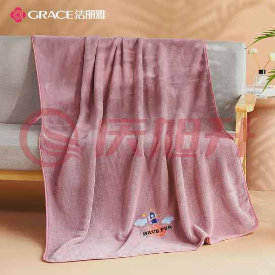 洁丽雅 Grace 浴巾吸水刺绣(单拍电联) TJHX03210935429064 SKU：QXS12633